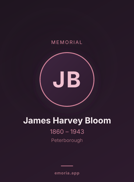 Memorial portrait of James Harvey Bloom