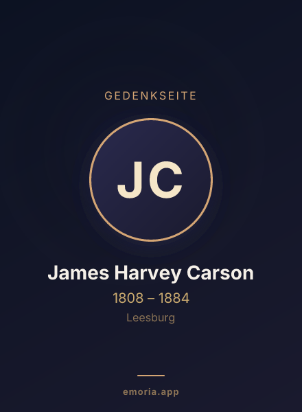 Gedenkportrait von James Harvey Carson
