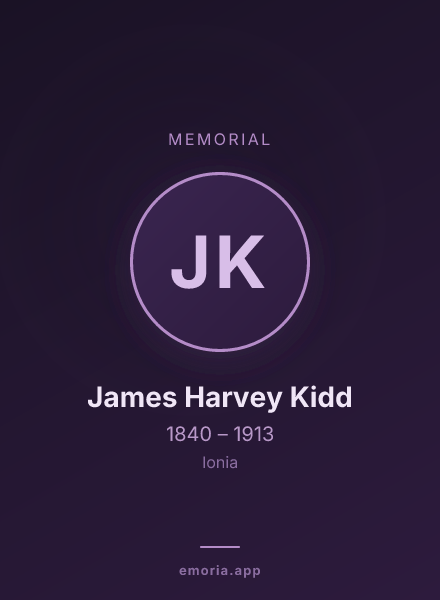 Memorial portrait of James Harvey Kidd