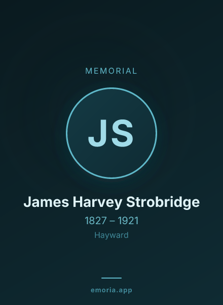 Memorial portrait of James Harvey Strobridge