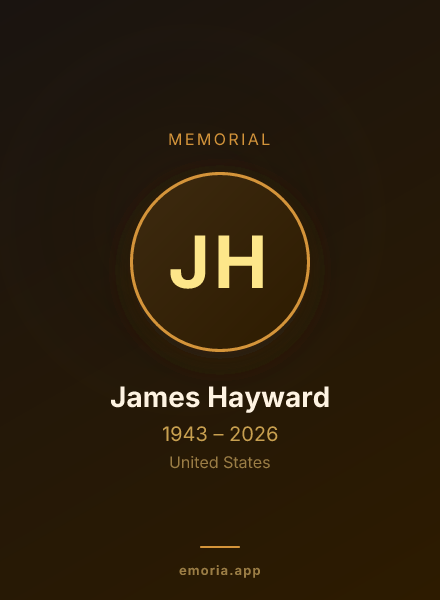 Memorial portrait of James Hayward