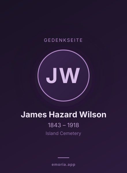 Gedenkportrait von James Hazard Wilson
