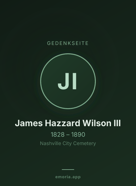 Gedenkportrait von James Hazzard Wilson III