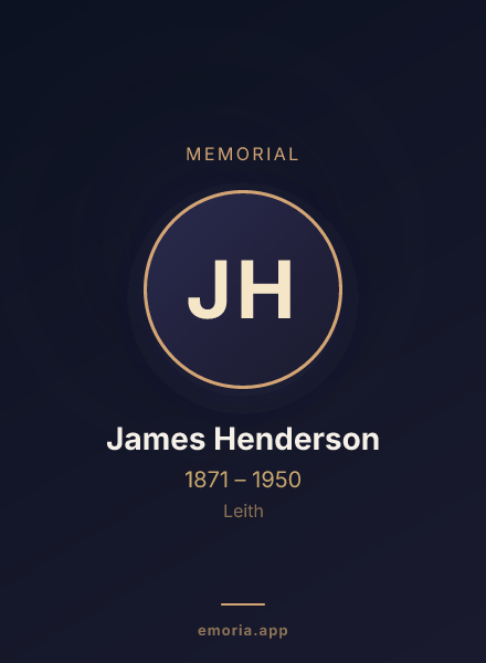 Memorial portrait of James Henderson