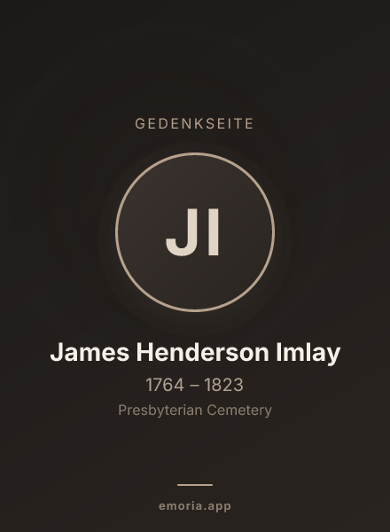 Gedenkportrait von James Henderson Imlay