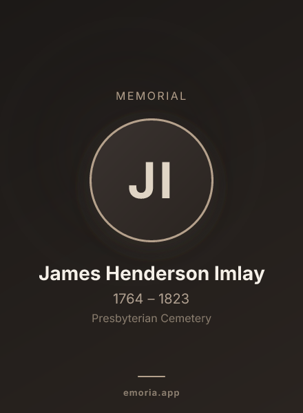 Memorial portrait of James Henderson Imlay