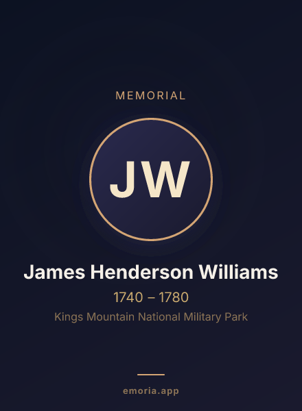 Memorial portrait of James Henderson Williams