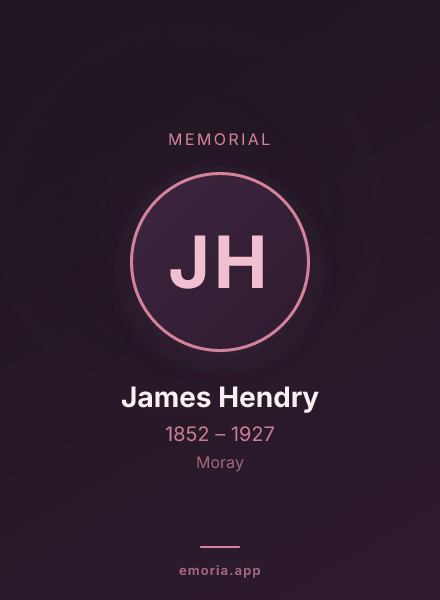 Memorial portrait of James Hendry
