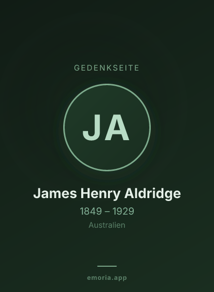 Gedenkportrait von James Henry Aldridge
