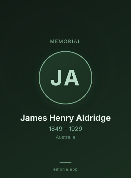 Memorial portrait of James Henry Aldridge