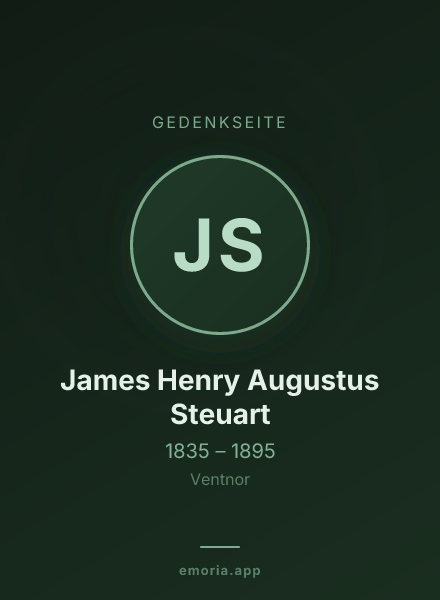 Gedenkportrait von James Henry Augustus Steuart