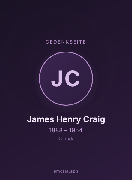 Gedenkportrait von James Henry Craig