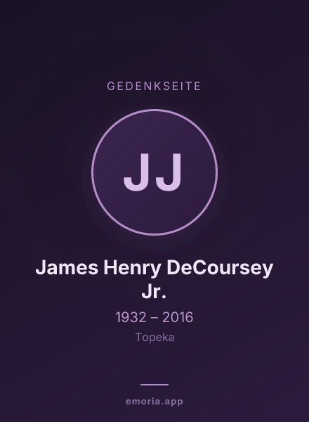 Gedenkportrait von James Henry DeCoursey Jr.