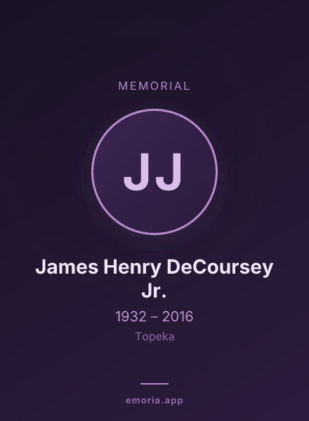 Memorial portrait of James Henry DeCoursey Jr.