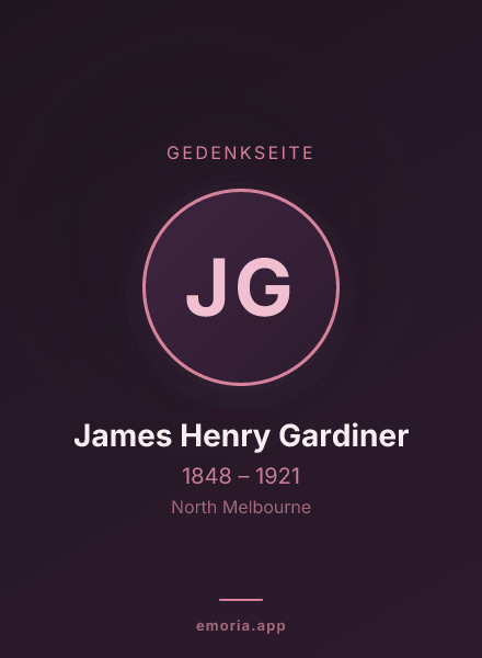 Gedenkportrait von James Henry Gardiner