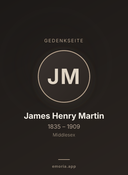 Gedenkportrait von James Henry Martin