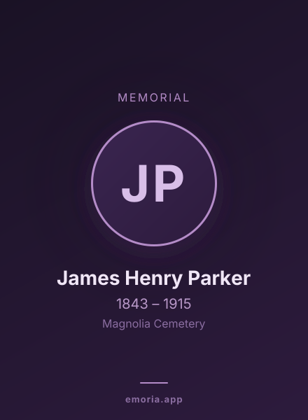 Memorial portrait of James Henry Parker