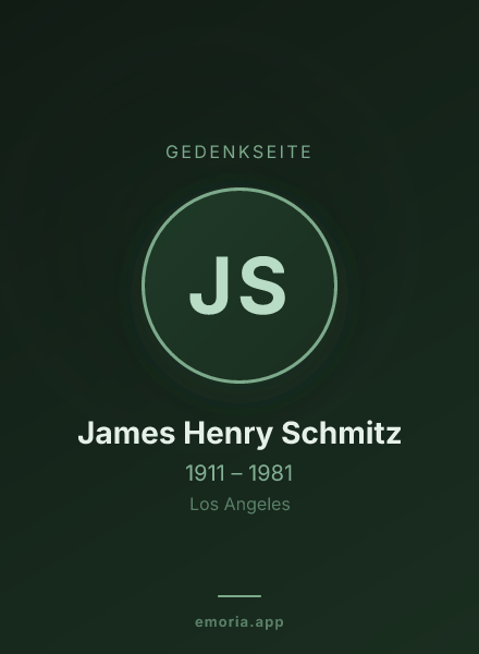 Gedenkportrait von James Henry Schmitz