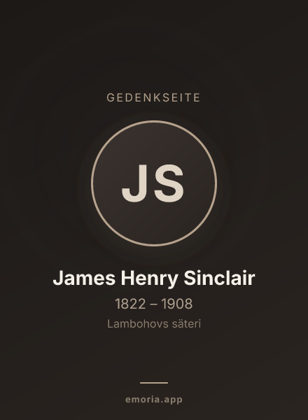 Gedenkportrait von James Henry Sinclair
