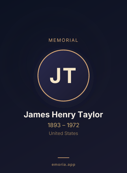 Memorial portrait of James Henry Taylor