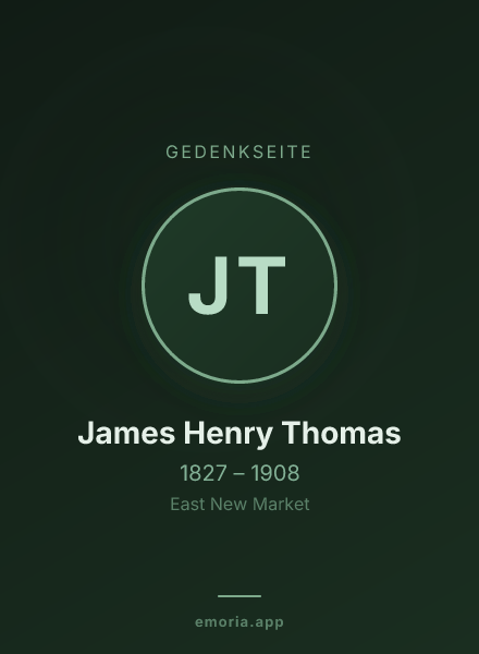 Gedenkportrait von James Henry Thomas