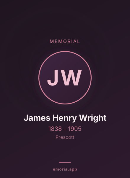 Memorial portrait of James Henry Wright