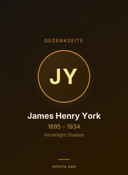 Gedenkportrait von James Henry York