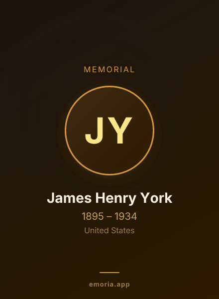 Memorial portrait of James Henry York