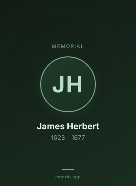 Memorial portrait of James Herbert