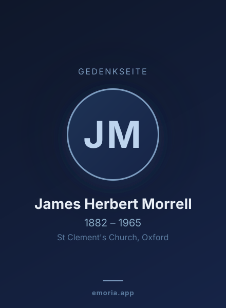Gedenkportrait von James Herbert Morrell