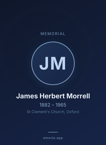 Memorial portrait of James Herbert Morrell