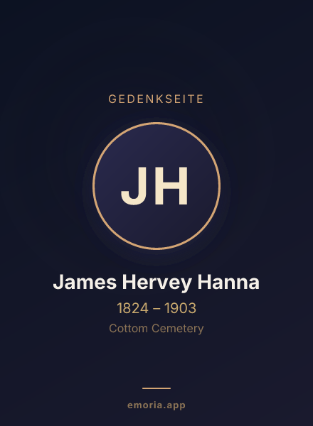 Gedenkportrait von James Hervey Hanna