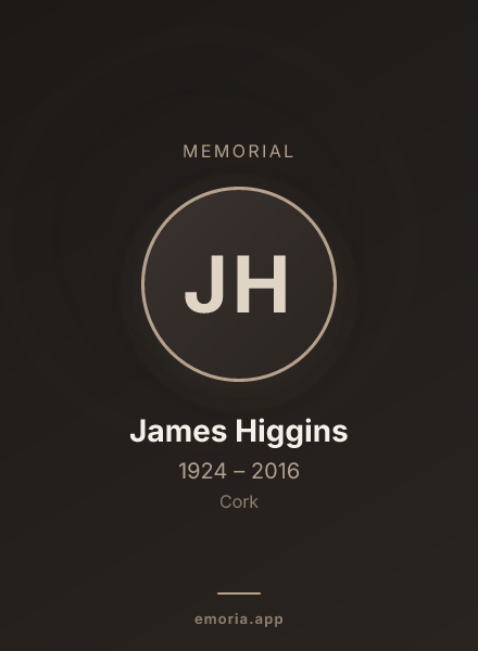 Memorial portrait of James Higgins