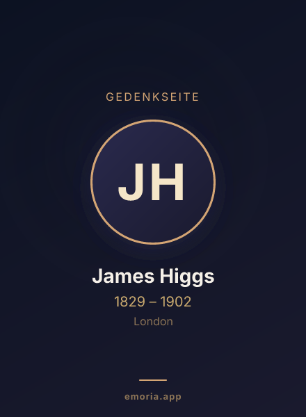 Gedenkportrait von James Higgs