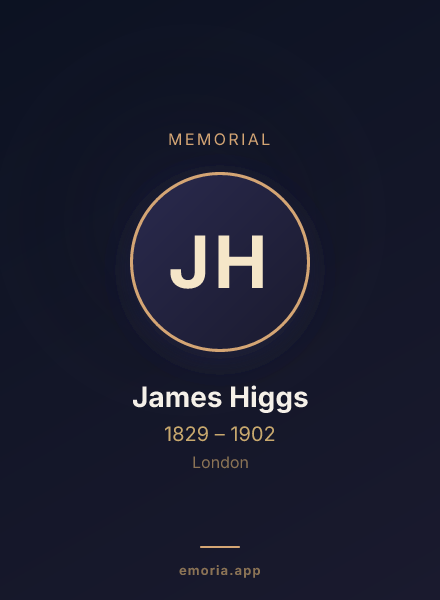 Memorial portrait of James Higgs