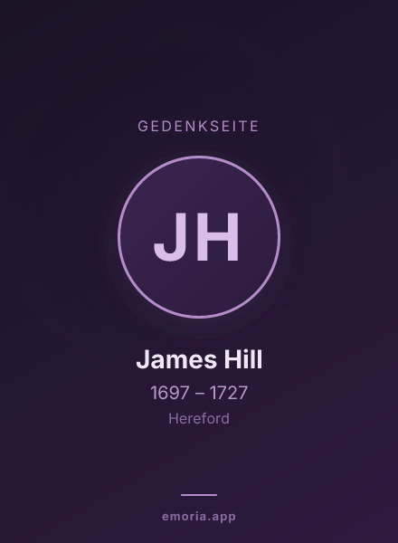 Gedenkportrait von James Hill