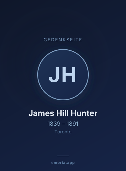 Gedenkportrait von James Hill Hunter