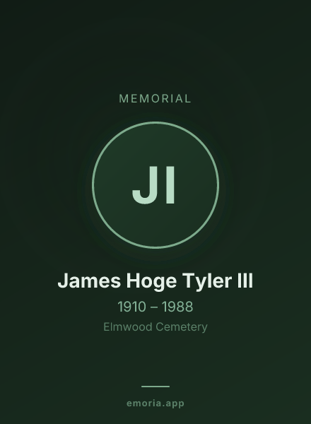 Memorial portrait of James Hoge Tyler III