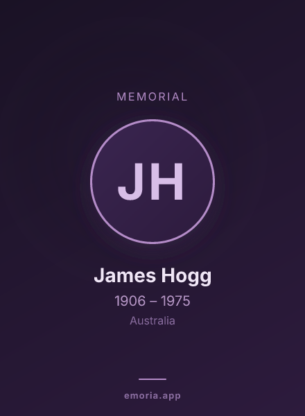 Memorial portrait of James Hogg