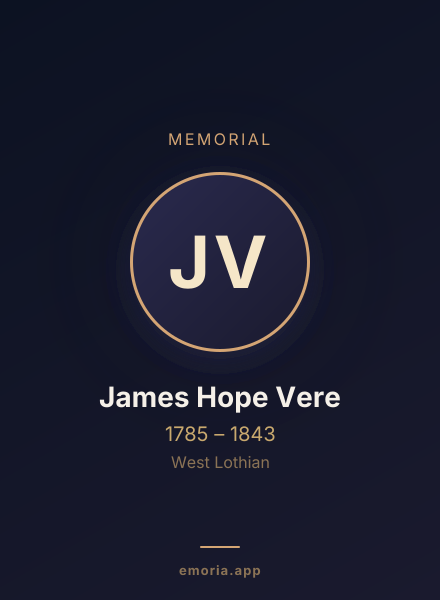 Memorial portrait of James Hope Vere