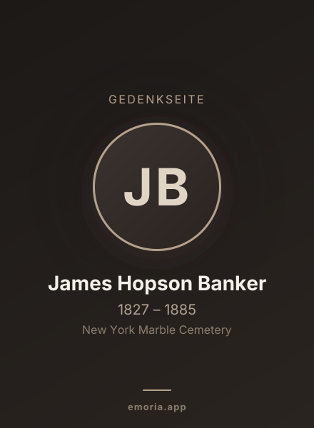 Gedenkportrait von James Hopson Banker
