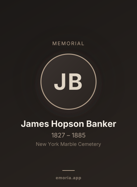 Memorial portrait of James Hopson Banker