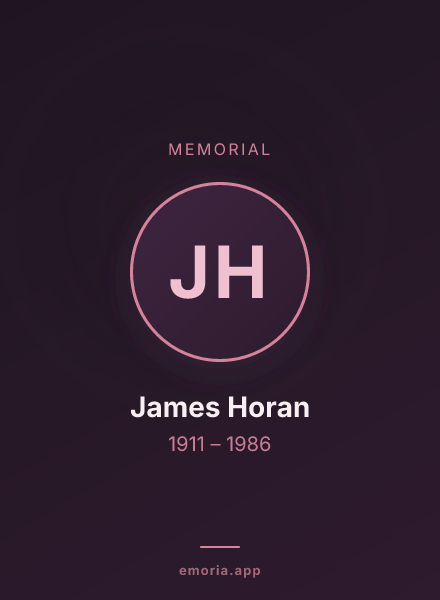 Memorial portrait of James Horan