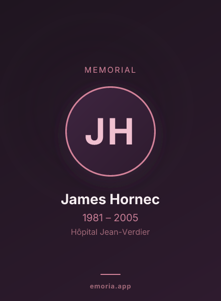 Memorial portrait of James Hornec