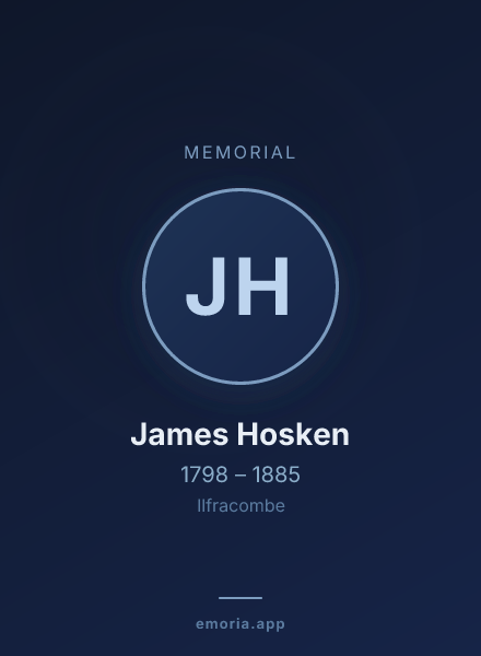 Memorial portrait of James Hosken