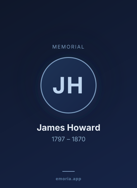 Memorial portrait of James Howard