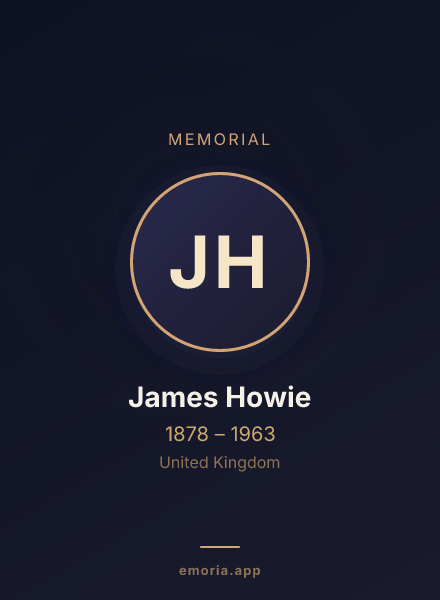 Memorial portrait of James Howie