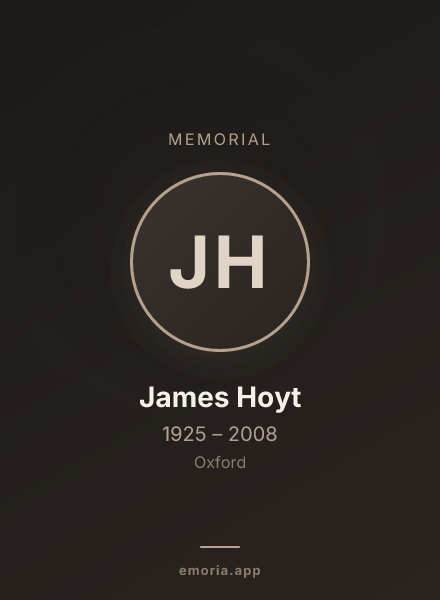 Memorial portrait of James Hoyt