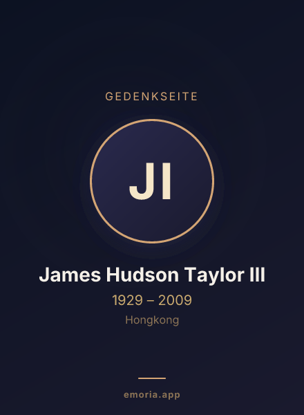 Gedenkportrait von James Hudson Taylor III