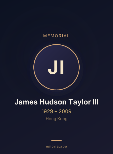 Memorial portrait of James Hudson Taylor III
